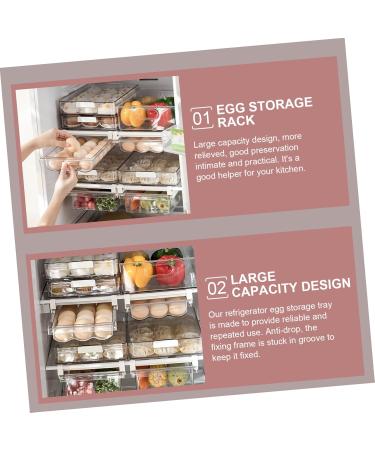 OSALADI 1 Set Food Container Fridge Shelf Holder Stable Egg Organizer Egg Tray Refrigerator Supplies Drawer - Buy Online on GoSupps.com