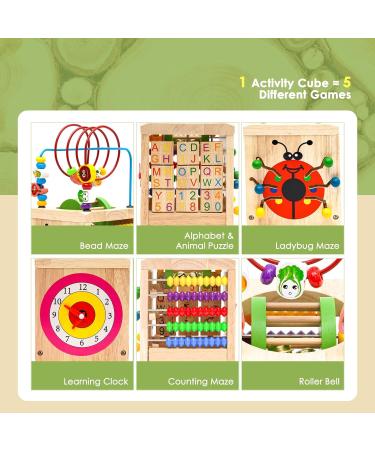 Arkyomi Motor Cubes | Montessori Wooden Toys for 1-Year-Olds | Activity Dice & Birthday Gift for Kids - Buy Online on GoSupps.com
