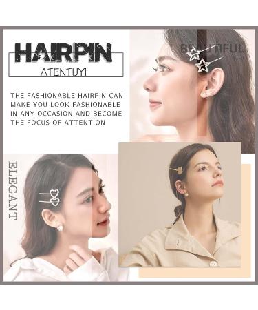 Sttiafay Vintage Gold U Shape Hair Fork | Updo Hair Clip for Women and Girls - Buy Online on GoSupps.com