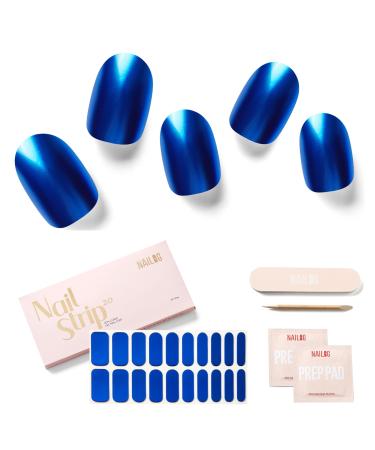 Nailog nail film self -adhesive 20PCs nail foils UV hardening long -lasting nail ticker for fingernails gel nail strip starter set gift for woman girlfriend mother's day gift Sapphire Blue - Buy Online on GoSupps.com