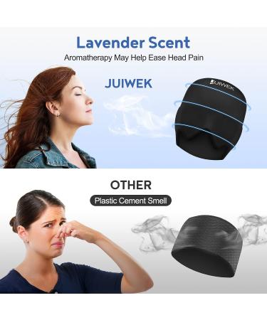 Migraine Ice Head Wrap - Hot & Cold Therapy for Headache Relief - Flexible Cold Compress Cap for Sinus, Tension & Stress - Black - Buy Online on GoSupps.com
