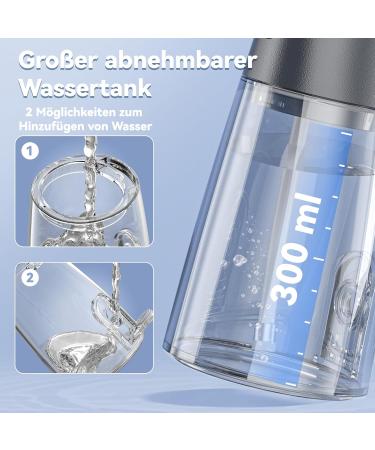 JTF Mouth Shower Electric Tooth Cleaner | Water Flosser with 4 Modes & 5 Nozzles | USB-C Rechargeable Oral Irrigator | Black - Ideal for International Shipping - Buy Online on GoSupps.com