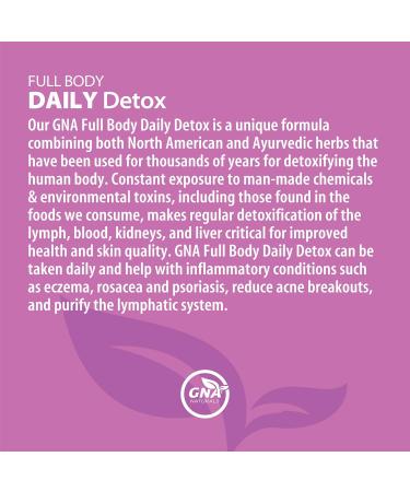 GNA Naturals - Full Body Detox Cleanse for Men and Women 120 Veggie Caps - Helps with Eczema Relief Psoriasis and Acne Breakout Skin Health - Buy Online on GoSupps.com