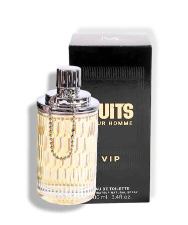 SUITS POUR HOMME VIP EAU DE TOILETTE 3.4 FL. Oz. Leather fragrance for men - Buy Online on GoSupps.com