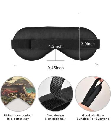 Pirate Treasure Forest Cave Sleep Mask | Light Blocking Eye Mask for Sleeping | Adjustable Strap Adventure Blindfold for Men & Women | Perfect for Travel & Naps - Buy Online on GoSupps.com