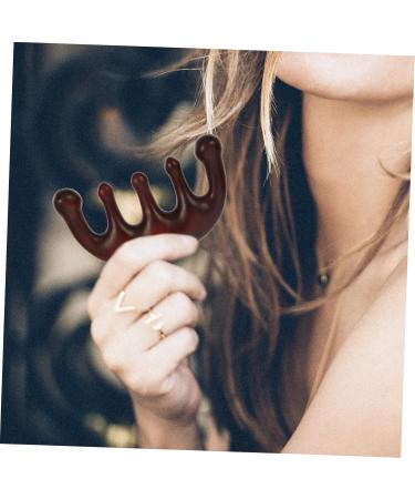 Frcolor Wide Tooth Massage Comb - Handicraft Hairworm Brush for Deep Scalp Relaxation | 10x6.3cm Resin Tool - Buy Online on GoSupps.com