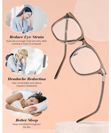 Myiaur Blue Light Blocking Fit Over Glasses for Women - Anti Digital Eyestrain & Headaches for Screens - A1 Brown - Buy Online on GoSupps.com