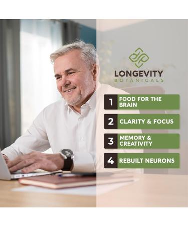 Longevity Botanicals Lions Mane + Cordyceps Ultra Mushroom Extract Capsules - Mental Clarity & Energy Boost - Buy Online on GoSupps.com