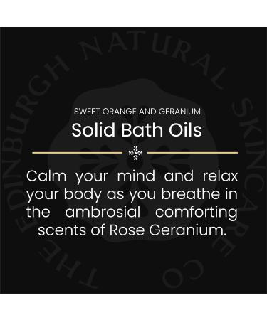 Sweet Orange and Geranium Solid Bath Melts 4x10g | Soothing Essential Oils | Edinburgh Skin Care Co - Buy Online on GoSupps.com