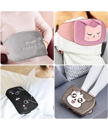 Wearable Hot Water Bottle with Soft Plush Cover - Black - 1000ml - Buy Online on GoSupps.com