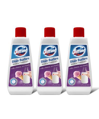 Stain Remover Professional for Removing Blood Dairy Ice Cream Milk Cheese Ice Cream Starch and Baby Feces All Types Of Stains On Clothing 50ml 3 Bottles