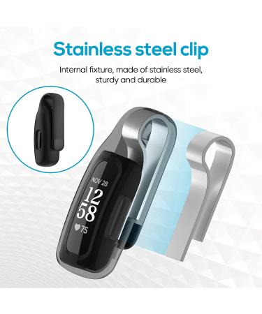 EEweca Clip Case for Fitbit Inspire 3/2 - Black | Accessory for Easy Wear | Compatible with Fitbit Inspire 3/2 (Not for Inspire/Inspire HR/Ace 2) - Buy Online on GoSupps.com