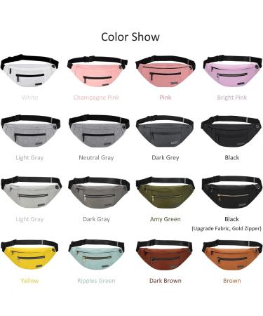 MAXTOP Large Crossbody Fanny Pack with 4-Zipper Pockets - Hands-Free Wallet for Sports, Travel, and Running - Black - Buy Online on GoSupps.com