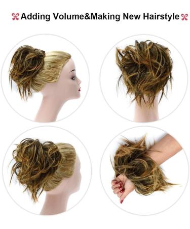 Messy Bun Hair Piece for Women Messy Bun Synthetic Curly Wavy Hair Bun Circle Ponytail Hair Slices with Elastic Rubber Band Hair Extensions for Women Hair Extensions Hair Scrunchies (Color : Q17 6FH6 Q17 6FH613 - Buy Online on GoSupps.com