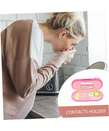 JECOMPRIS Double-Lodged Glasses Case & Sunglasses Case - Stylish Travel Accessories with Mirror Tweezers and Contact Lens Solution Holder - Buy Online on GoSupps.com
