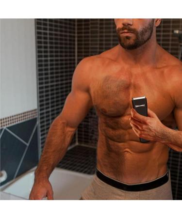 Kingsmile Body Hair Trimmer & Groin Trimmer - Safe Electric Men's Groomer Waterproof Ergonomic Replaceable Ceramic Blade Ideal for Male Hygiene - Buy Online on GoSupps.com