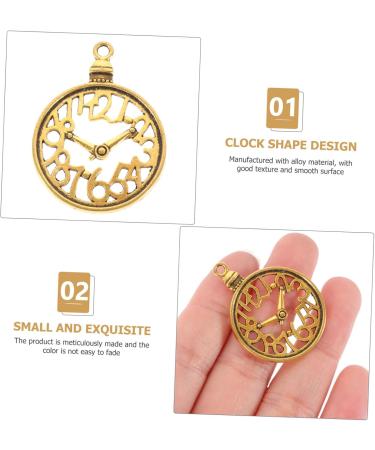 60 Pcs Clock Accessories Clocks Jewlery Charm Bracelets DIY Pendant Charms Supplies Bell Shaped 3.6X2.8cm Golden - Buy Online on GoSupps.com