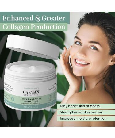 Buy Ceramide & Peptide Ageless Cream - Daily Facial Repair Moisturizer for Sensitive Skin | Vegan & Gluten-Free Skincare - Buy Online on GoSupps.com