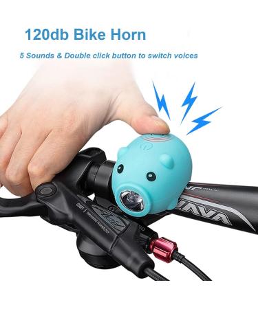 AaiLucky Bike Scooter Horn with Headlight - Rechargeable Bicycle Light & Horn for Kids - Blue Bike Light Set for Night Riding - Buy Online on GoSupps.com