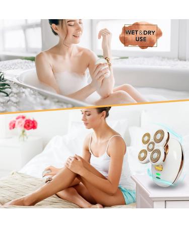 2021 Upgrade Electric Lady Shaver - Painless Bikini Razor & Cleansing Brush - Rechargeable and Cordless Women's Shaver for Hair Removal on Legs, Face, Body & Lips - Waterproof - Buy Online on GoSupps.com