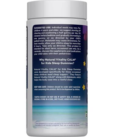 Natural Vitality Calm Magnesium Citrate Kids Supplement Stress Relief Gummies Supports a Healthy Response to Stress Gluten Free Vegan Nighttime Berry 120 Gummies - Buy Online on GoSupps.com