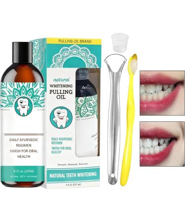 Alcohol-free mouthwash - 237ml natural alcohol-free mouthwash for teeth cleaning | Mouthwash with tongue scraper and toothbrush for teeth whitening | For health dry repair - Buy Online on GoSupps.com
