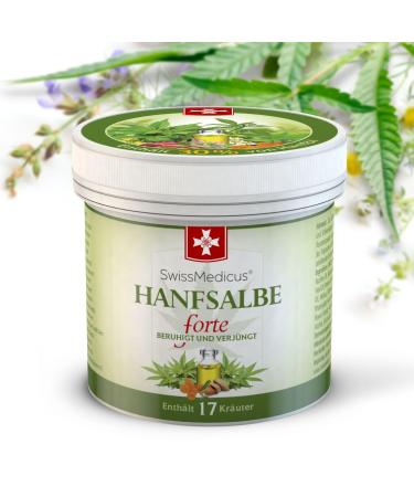 Swissmedicus hemp ointment forte - 30% hemp oil - active ointment - suitable for problematic skin - for acne - eczema and psoriasis - natural cosmetics hemp oil ointment - 100% - vegan - 125 ml - Buy Online on GoSupps.com