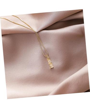 CALLARON Bamboo Necklace A Necklace Trendy Necklaces for Women Woman Necklace Clavicle Chain Opal - Buy Online on GoSupps.com