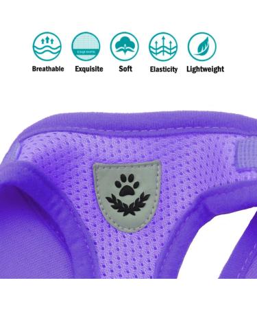 Buy Femax Soft Mesh Dog Harness & Linen Set - Adjustable Reflective Breathable for Puppies & Cats (Chest 35-40 cm) - Perfect for Walking Running & Training - Purple - Buy Online on GoSupps.com