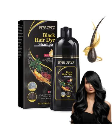 Black Hair Dye Shampoo 3 in 1 for Gray Hair Coverage Long Lasting lnstant Hair Shampoo for Women and Men(100 ml)