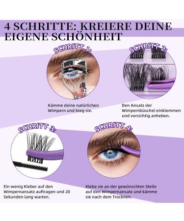 Buy Eyelash Extension Kits - 84 PCs Z08 B & Q Individual DIY LASH Clusters for Beginners | Reusable Single Eyelashes - D-10mm - Buy Online on GoSupps.com