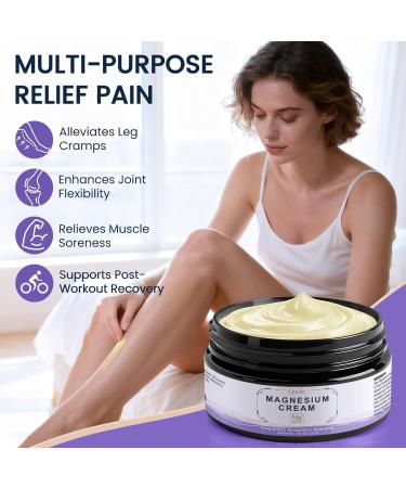 Magnesium Cream Magnesium Lotion for Sleep Pain & Leg Cramps Topical Magnesium Chloride Cream for Muscle Relaxation Calm Moisturizing - Skin-Friendly & Safe for Kids & Adults (Lavender) Lavender 3.53 Ounce (Pack of 1) - Buy Online on GoSupps.com
