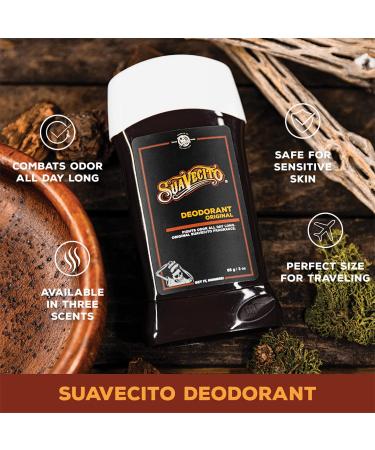 Suavecito Stick Deodorant - Men's Grooming, Aluminum Free, 3 oz - Combat Odor All Day - Buy Online on GoSupps.com