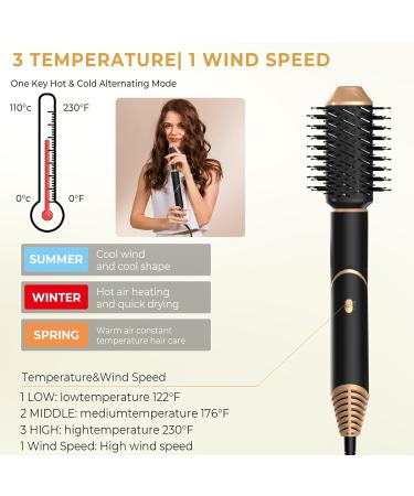 5-in-1 Ionic Foldable Hair Styler | Hot Air Volumizer Straightener Curling Wand & Blow Dryer Brush - Versatile Hair Styling Tool for All Hair Types - Buy Online on GoSupps.com