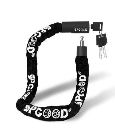 SPGOOD bike lock with 3 keys anti-theft bicycle chain lock90cm high safety bike lock with waterproof cover for bicycle/e-scooter/e-bike/MTB/motorcycle/cargo bike/stroller 870mm bicycle lock with 3 key