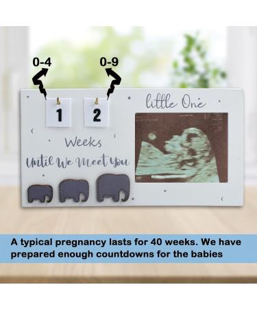 Light Gray Baby Sonogram Picture Frame | Ultrasound Photo Frame for Moms-to-Be | Perfect Pregnancy Announcement Gift - Buy Online on GoSupps.com