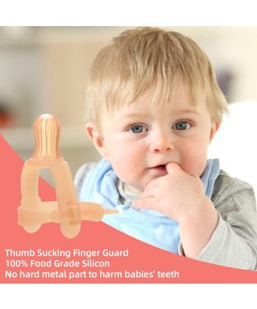Elfzone Thumb Sucking Stop - 2 Pack Adjustable Silicone Guard for Babies 3-36 Months - Brown-2pk - Buy Online on GoSupps.com