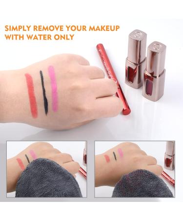 Kinhwa Washy Washing Slimmer Glove - Soft Microfiber Face Cleaner (3 Pack Gray/Black/Blue) - Reusable 15cm x 20cm for Gentle Cleansing - Buy Online on GoSupps.com