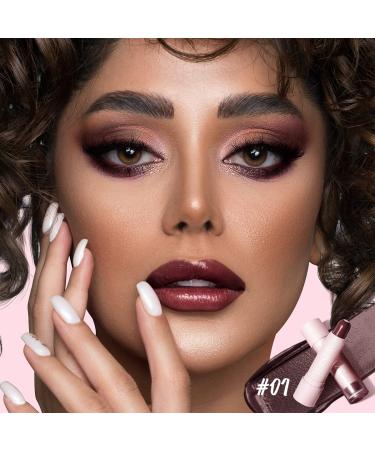 LUXAZA Tinted Lip Balm - Hydrating 2 in 1 Lip Stick for Girls & Women | Semi-Gloss Dark Mauve Finish - International Shipping Available - Buy Online on GoSupps.com