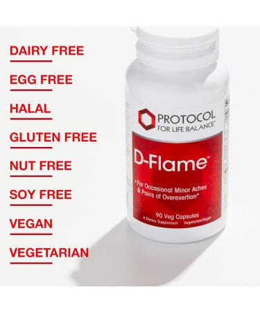 Protocol D-Flame Joint Supplement - 90 Veg Caps for Pain Relief & Mobility | International Shipping Available - Buy Online on GoSupps.com