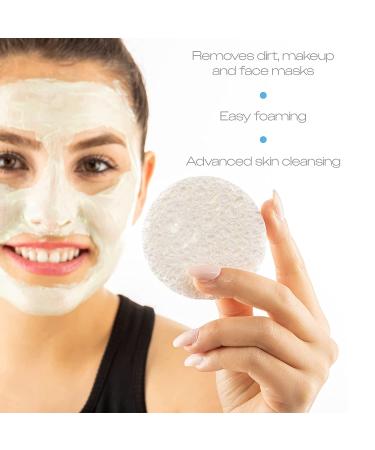 60-Count Compressed Facial Sponges | TiwinTi 100% Natural Cellulose | Makeup Removers & Exfoliators | Reusable & Travel-friendly - Buy Online on GoSupps.com