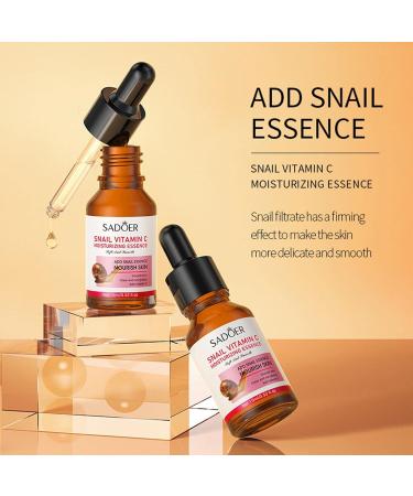 Vitamin C Brightening Serums Moisturizing Facial Essence for Fine Lines15ml Anti Age Skin Repair Moisturizer For Women Neck & Eyes Skin Care Jomewory Snail VC - Buy Online on GoSupps.com