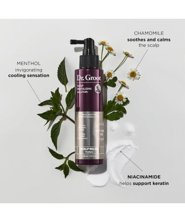 Dr. Groot Scalp Relief Tonic | Korean Hair Care with Chamomile Niacinamide & Rosemary Oil | Moisturizing Biotin Spray for Dry Scalp | Kbeauty Revitalizing Solution - Buy Online on GoSupps.com