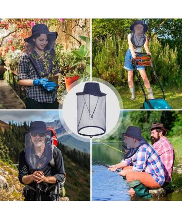 Blue Mosquito Head Net Mesh Hat - Face Netting Cover for Sun Protection and Insect Repellent - Ideal for Outdoor Activities - Buy Online on GoSupps.com