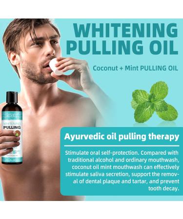 Coconut Oil Pulling with Peppermint - Organic Mouthwash for Fresh Breath & Gum Health - 237ML - Buy Online on GoSupps.com