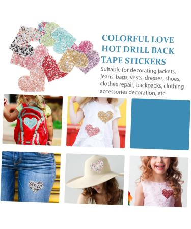 Abaodam 36 Pcs Color Love Cloth Sticker Iron on Decals for Clothing Flash Costume Iron on Patches for Jeans - Buy Online on GoSupps.com