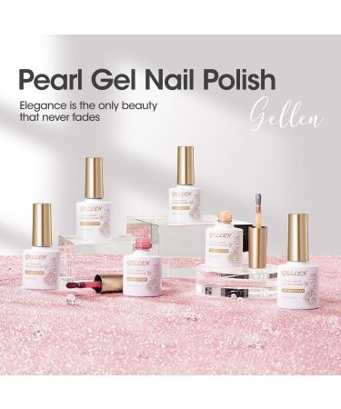 Gellen Pearl Gel Nail Polish Set - 6 Pearlescent Shell Colors | Shimmer Mermaid Gel for Salon & DIY - Buy Online on GoSupps.com