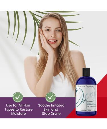Dr Joe Lab Bitter Almond Oil - 16 oz - Pure Natural Sourced Non-GMO Bulk Carrier Oil - for Skin Hair Body Nails Face Arms & Legs - Hydrates Nourishes Moisturizes 16 Ounce (Pack of 1) - Buy Online on GoSupps.com