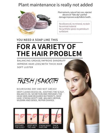 Polygonum Multiflorum 2pcs Hair Darkening Shampoo Bar | Hair Regrowth & Loss Treatment | Solid Shampoo Bar for Men & Women - Buy Online on GoSupps.com