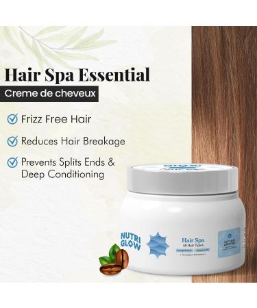 Nutriglow Hair Spa Cream with Keratin Repair Formula for All Hair Types Professional Care 300G - Buy Online on GoSupps.com
